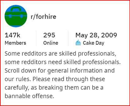 Reddit ForHire