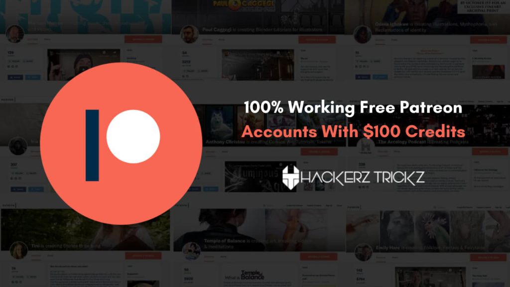 100% Working Free Patreon Accounts With $100 Credits: 2025